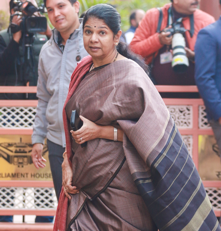 DMK firm on delimitation stand; Kanimozhi turns heat on TN CM over Mekedatu DMK firm on delimitation stand; Kanimozhi turns heat on TN CM over Mekedatu