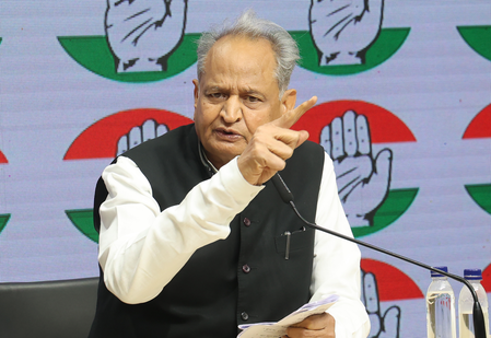 Amid row, Gehlot highlights Congress’ association with Vande Mataram during freedom struggle Amid row, Gehlot highlights Congress’ association with Vande Mataram during freedom struggle
