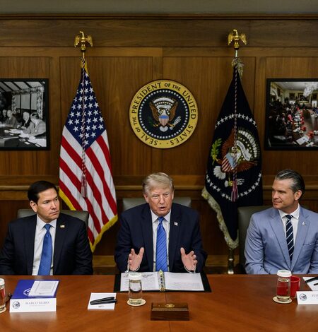 Trump touts record gains at Camp David Trump touts record gains at Camp David