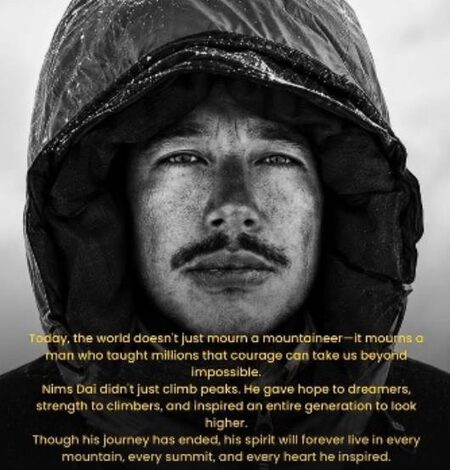 Actor Veera pays tribute to mountaineer Nims Dai; says, “Legends never truly leave the mountains”