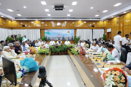 K’taka all-party meet on Cauvery dispute underway; CM Shivakumar seeks united stand