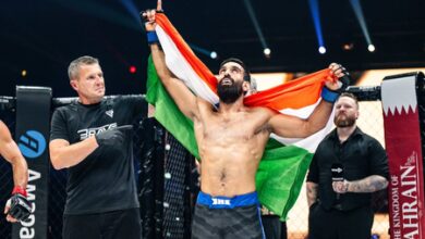 J&K CM Abdullah congratulates MMA fighter Owais Yaqoob for BRAVE CF 107 win in Bulgaria J&K CM Abdullah congratulates MMA fighter Owais Yaqoob for BRAVE CF 107 win in Bulgaria
