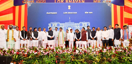K’taka: 19 ministers sworn into Shivakumar’s cabinet K’taka: 19 ministers sworn into Shivakumar’s cabinet