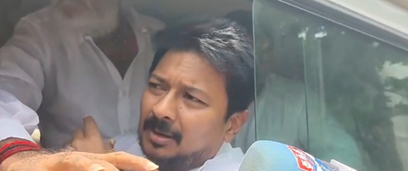 Udhayanidhi Stalin detained, taken for questioning over remarks against CM Vijay, actor Trisha Udhayanidhi Stalin detained, taken for questioning over remarks against CM Vijay, actor Trisha