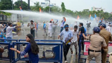 Student protest over teacher recruitments at varsities turns tense in Patna, police use water cannons Student protest over teacher recruitments at varsities turns tense in Patna, police use water cannons
