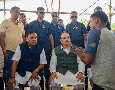 Assam flood: Nadda visits relief camps, assures full assistance from Centre