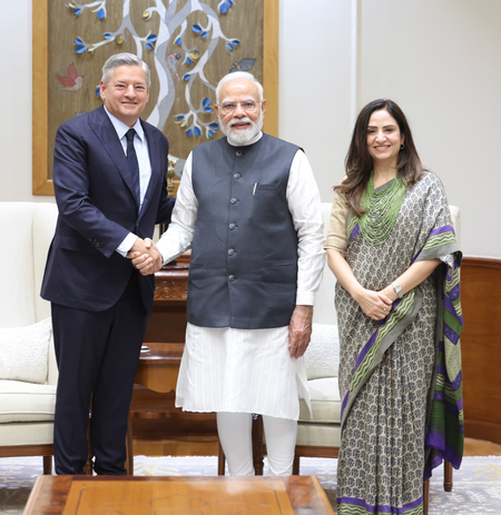 Netflix Co-CEO Ted Sarandos meets PM Modi, announces ‘Netflix India Storytelling Initiative’ Netflix Co-CEO Ted Sarandos meets PM Modi, announces ‘Netflix India Storytelling Initiative’