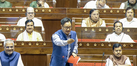 RS sees heated exchanges between Rijiju and Kharge over rule interpretations RS sees heated exchanges between Rijiju and Kharge over rule interpretations