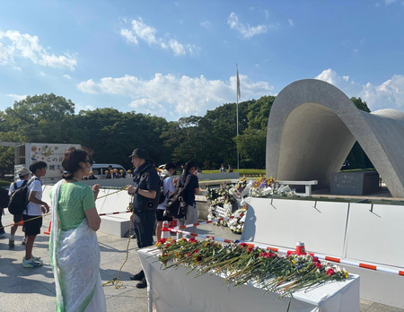 Japan: Indian envoy pays tribute to atomic bomb victims at Hiroshima Peace Memorial Park Japan: Indian envoy pays tribute to atomic bomb victims at Hiroshima Peace Memorial Park