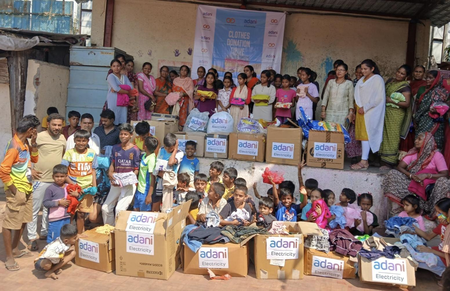 Adani Electricity distributes clothes to empower underprivileged communities Adani Electricity distributes clothes to empower underprivileged communities