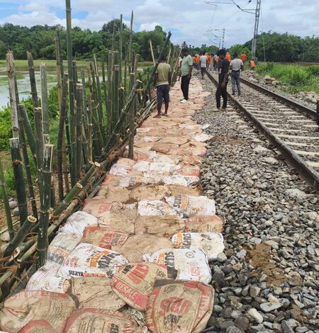 Rail link to several NE states remains disrupted since two weeks after track subsidence in Assam Rail link to several NE states remains disrupted since two weeks after track subsidence in Assam