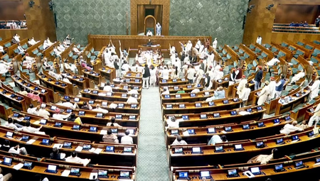 Lok Sabha adjourned for the day over intense sloganeering; Rijiju slams Oppn Lok Sabha adjourned for the day over intense sloganeering; Rijiju slams Oppn