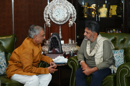 Karnataka Council Chairman Horatti meets CM Shivakumar as Cong prepares no-confidence motion Karnataka Council Chairman Horatti meets CM Shivakumar as Cong prepares no-confidence motion