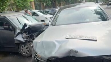 Delhi: Elderly woman killed after Mercedes collides with Wagon-R car in Narela Delhi: Elderly woman killed after Mercedes collides with Wagon-R car in Narela