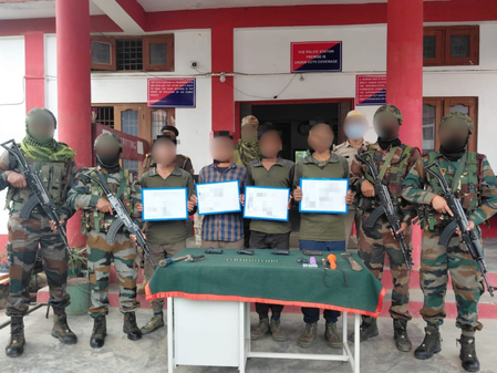 Four ULFA-I hardcore cadres surrender to Assam Rifles in Arunachal Pradesh