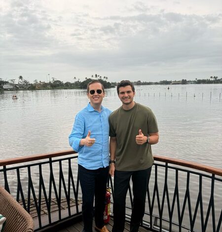 US Prez Trump’s son-in-law takes a rainy ride on a houseboat in Alappuzha US Prez Trump’s son-in-law takes a rainy ride on a houseboat in Alappuzha