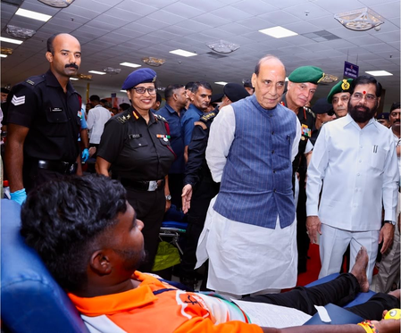 Defence Minister salutes blood donors, says Op Sindoor shows India’s will to defend itself