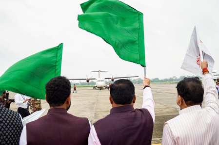 CM Mohan Yadav flags off four new flights from Bhopal airport CM Mohan Yadav flags off four new flights from Bhopal airport