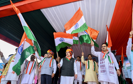 JP Nadda joins Tiranga Yatra in Jaipur; pays tribute to martyrs, freedom fighters