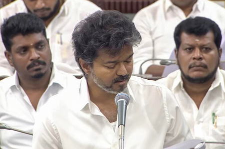 CM Vijay thanks parties for unanimous backing Tamil Thai Vazhthu resolution CM Vijay thanks parties for unanimous backing Tamil Thai Vazhthu resolution