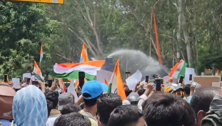 Jharkhand students’ march intensifies; police use water cannons after protesters breach barricades