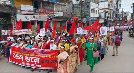 Women join jail bharo stir across Tripura Women join jail bharo stir across Tripura