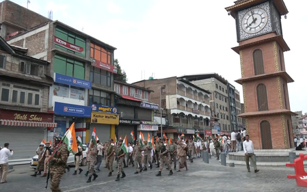 CRPF, students march together during Tiranga rally at Srinagar’s Lal Chowk