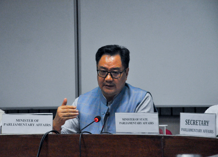 Oppn lacks confidence after poll defeats, vents frustration in Parliament: Kiren Rijiju (IANS Exclusive) Oppn lacks confidence after poll defeats, vents frustration in Parliament: Kiren Rijiju (IANS Exclusive)