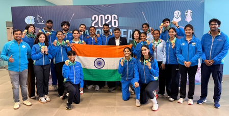 India tops overall medal tally to lift Wilkinson Sword Trophy at Commonwealth Fencing C’ship India tops overall medal tally to lift Wilkinson Sword Trophy at Commonwealth Fencing C’ship