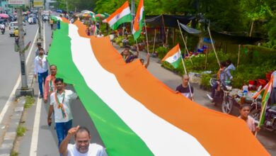 Gujarat: Large turnout marks Rajkot’s Tiranga Yatra ahead of I-Day Gujarat: Large turnout marks Rajkot’s Tiranga Yatra ahead of I-Day