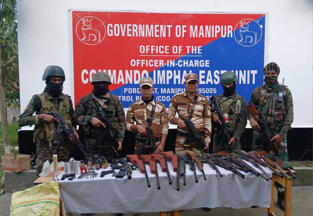 Manipur: Security forces arrest 13 militants; recover large cache of arms, ammunition Manipur: Security forces arrest 13 militants; recover large cache of arms, ammunition