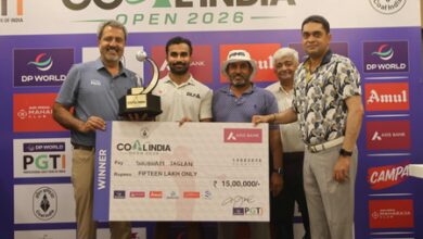 Golf: Shubham Jaglan fires final-round 64 to bag maiden title at Coal India Open Golf: Shubham Jaglan fires final-round 64 to bag maiden title at Coal India Open