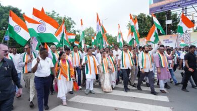Tiranga Yatra in Vadodara draws large turnout, Gujarat Dy CM urges youth to shun drugs Tiranga Yatra in Vadodara draws large turnout, Gujarat Dy CM urges youth to shun drugs