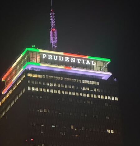 Prudential Center in Boston glows in Indian tricolour Prudential Center in Boston glows in Indian tricolour