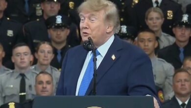 Trump claims historic fall in US violent crime Trump claims historic fall in US violent crime