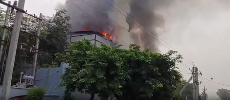 Massive fire breaks out at oil packing factory in Rajasthan’s Alwar, nearby factories evacuated