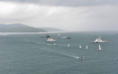ANC marks I-Day with parade of sails off Sri Vijaya Puram