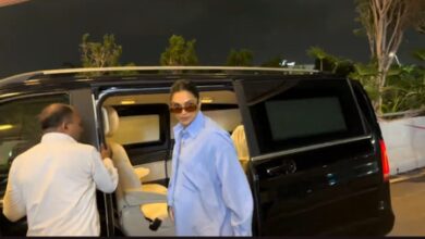 Deepika Padukone hides baby bump under baggy clothes, Ranveer Singh sees her off at airport