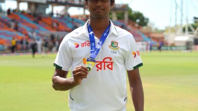 ‘We gave it our all every second,’ says Mahmud after Bangladesh’s historic win