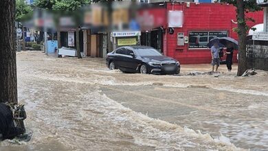 Heavy rainfall causes extensive damage in southwestern South Korea Heavy rainfall causes extensive damage in southwestern South Korea