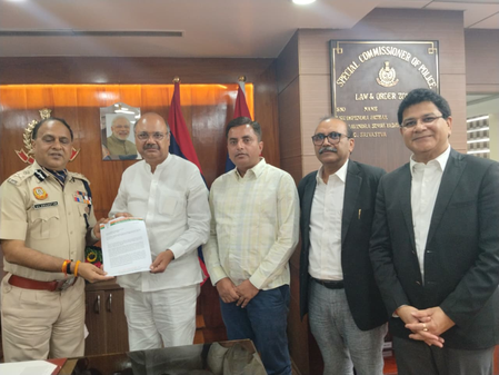Delhi BJP files police complaint against fake photo of Nitin Nabin with tricolour Delhi BJP files police complaint against fake photo of Nitin Nabin with tricolour