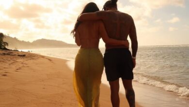Kim Kardashian shares photos with Lewis Hamilton from ‘somewhere over the rainbow’ Kim Kardashian shares photos with Lewis Hamilton from ‘somewhere over the rainbow’
