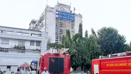 Fire breaks out on second floor of ATC building at Kolkata airport, flight operations hit Fire breaks out on second floor of ATC building at Kolkata airport, flight operations hit