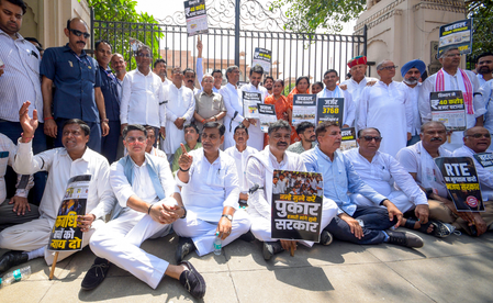 First day of Rajasthan Assembly: Congress stages sit in, demands education minister’s resignation