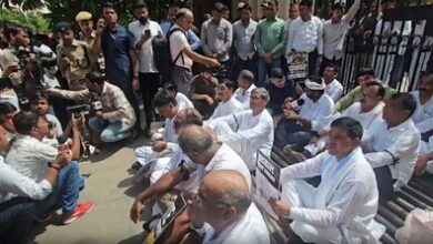 Rajasthan Cong holds protest march against govt’s new directive restricting entry in schools