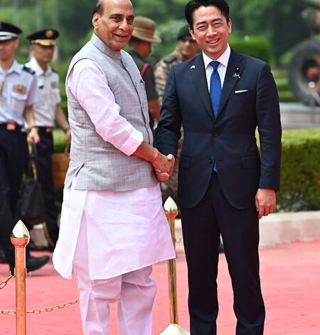 Japanese Defence Minister receives warm welcome in Delhi, to hold talks with Rajnath Singh