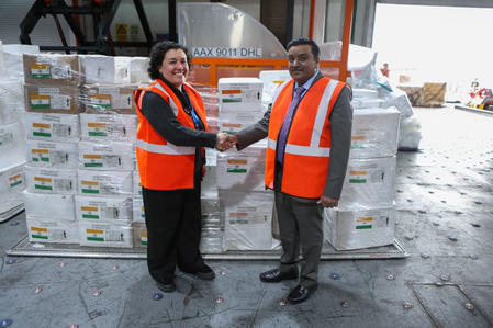 Humanitarian assistance sent by India arrives in Colombia