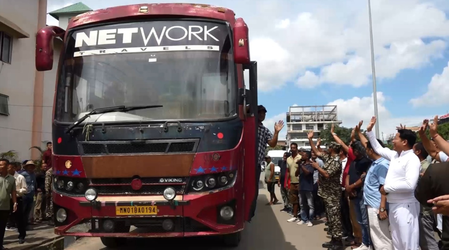 Manipur-Assam-Nagaland bus service resumes after over three years Manipur-Assam-Nagaland bus service resumes after over three years