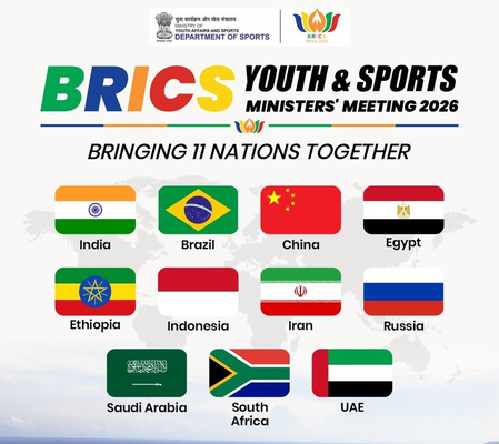 Two-day BRICS Youth and Sports Ministers’ Meetings to be held in Visakhapatnam Two-day BRICS Youth and Sports Ministers’ Meetings to be held in Visakhapatnam