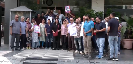 Noida Sector 79 residents protest against Sikka Group over water, power, other basic amenities Noida Sector 79 residents protest against Sikka Group over water, power, other basic amenities